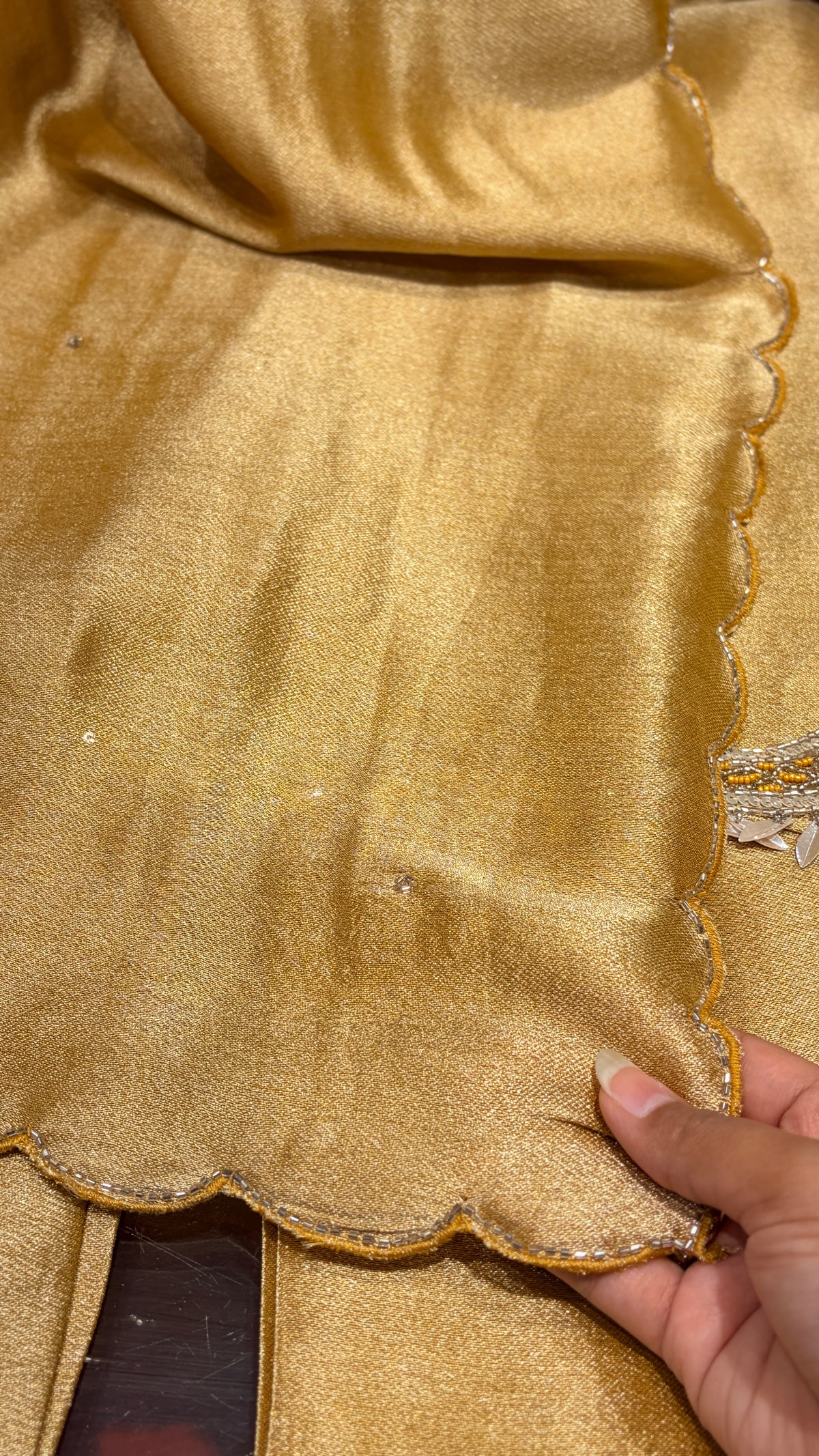 Golden sharara suit