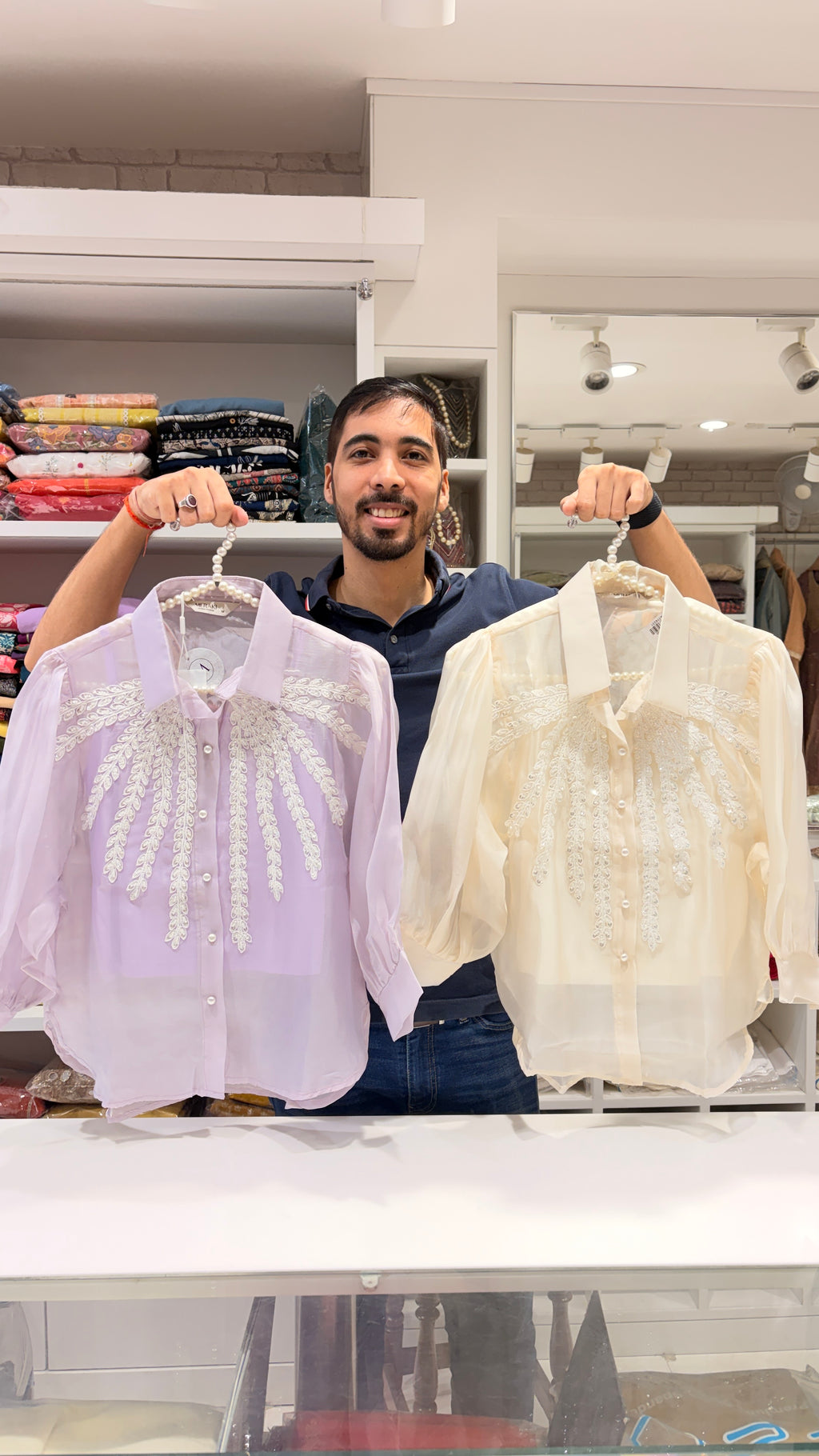 Embellished partywear shirt