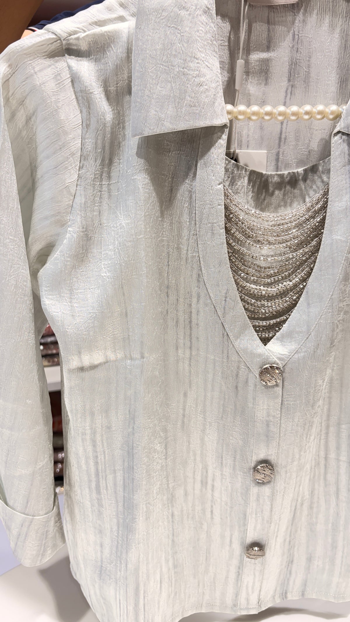 Zircon embellished top