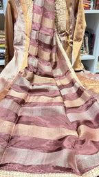 Shimmer tissue anarkali set