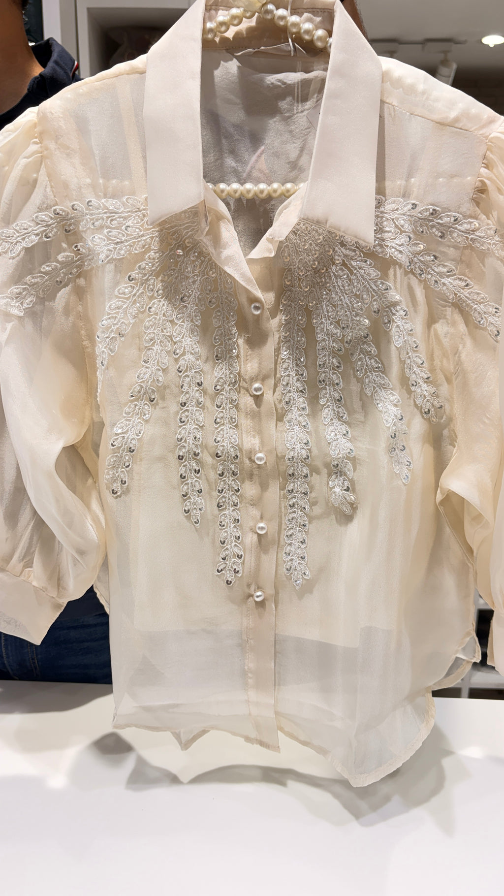 Embellished partywear shirt