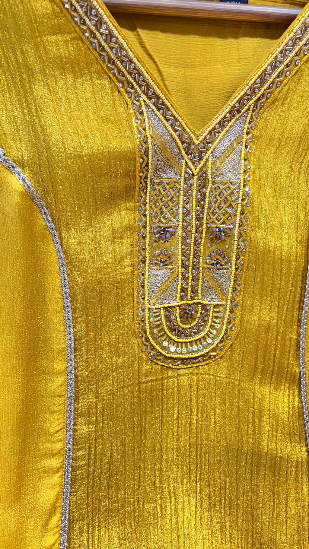 A-line shimmer suit