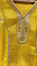 A-line shimmer suit