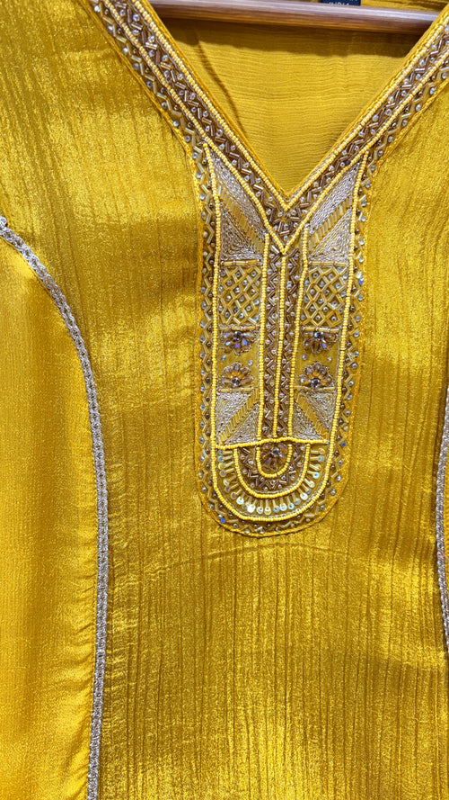 A-line shimmer suit