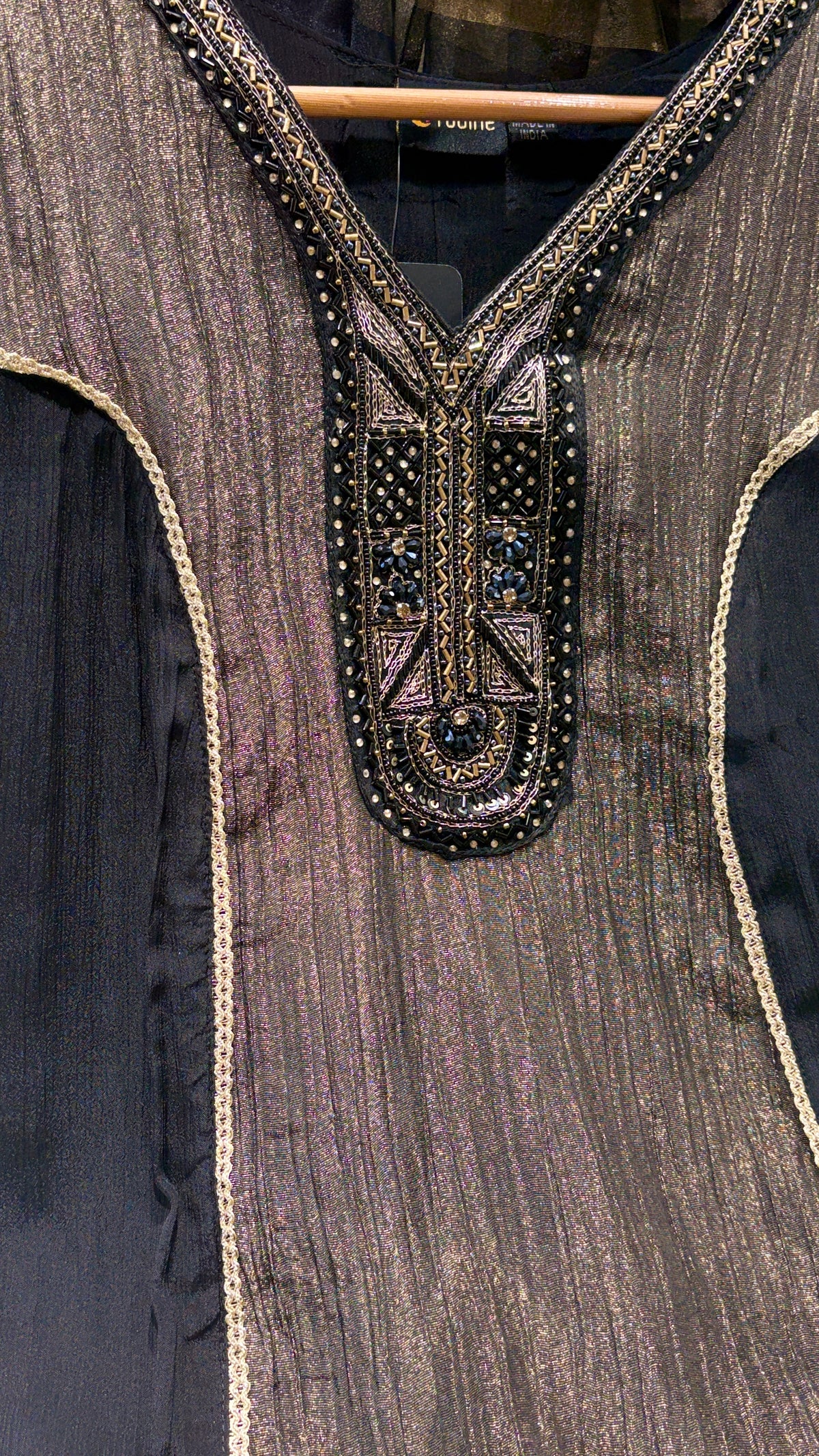 A-line shimmer suit