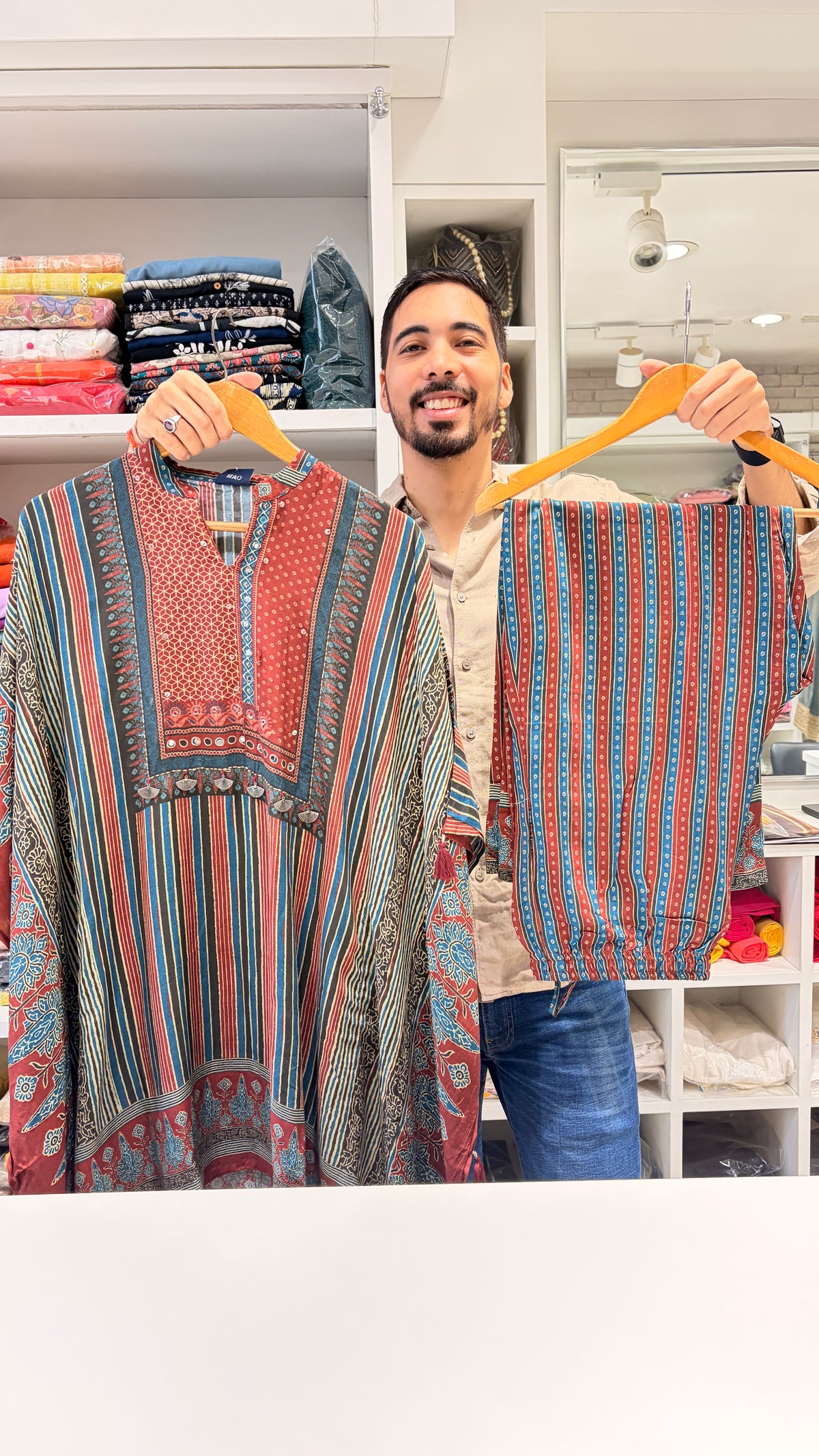 Crepe kaftan co ord set