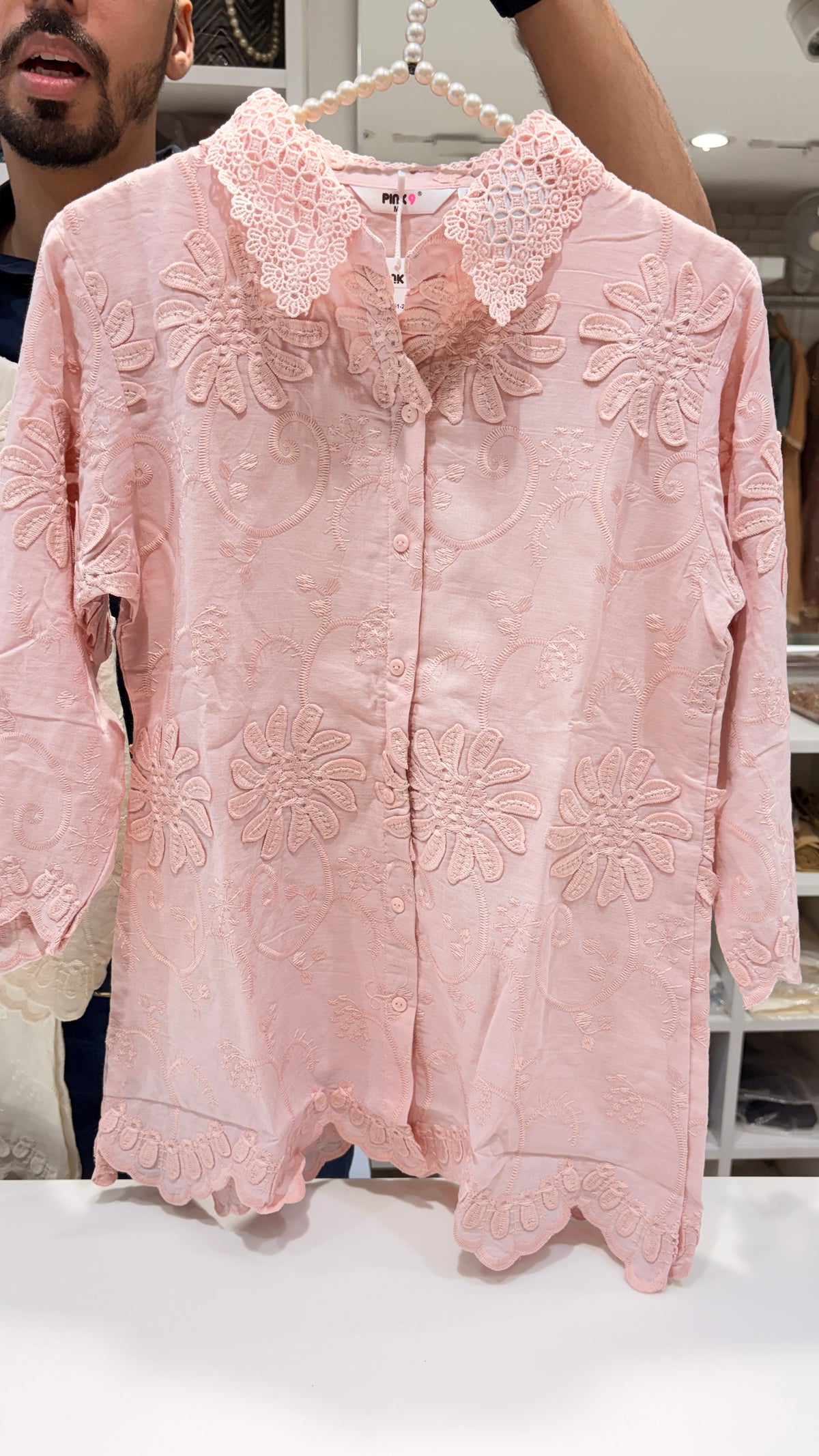 Pure cotton semi formal top