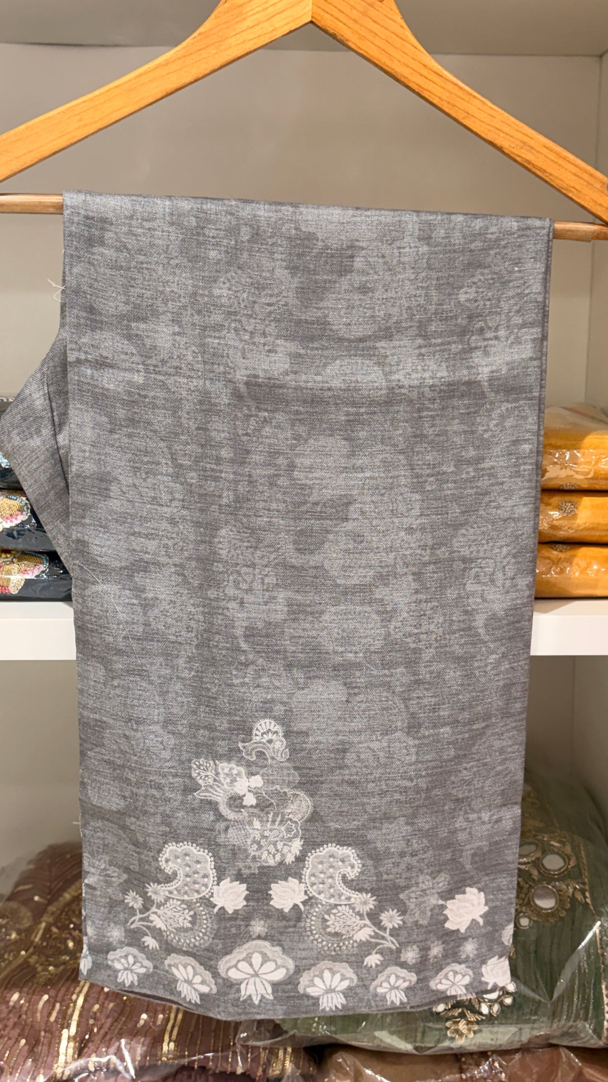 Khadi cotton grey co ord set