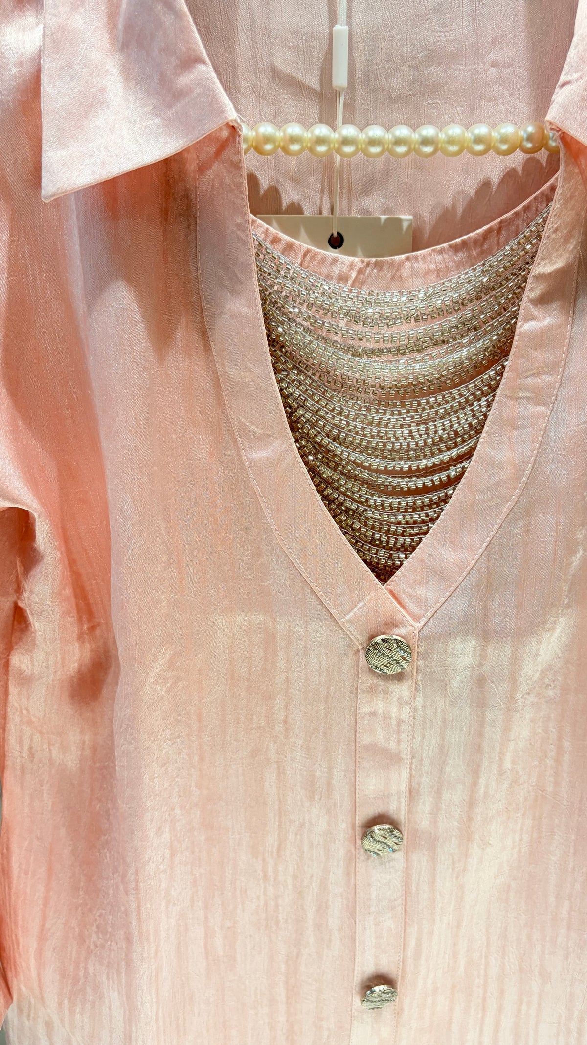 Zircon embellished top