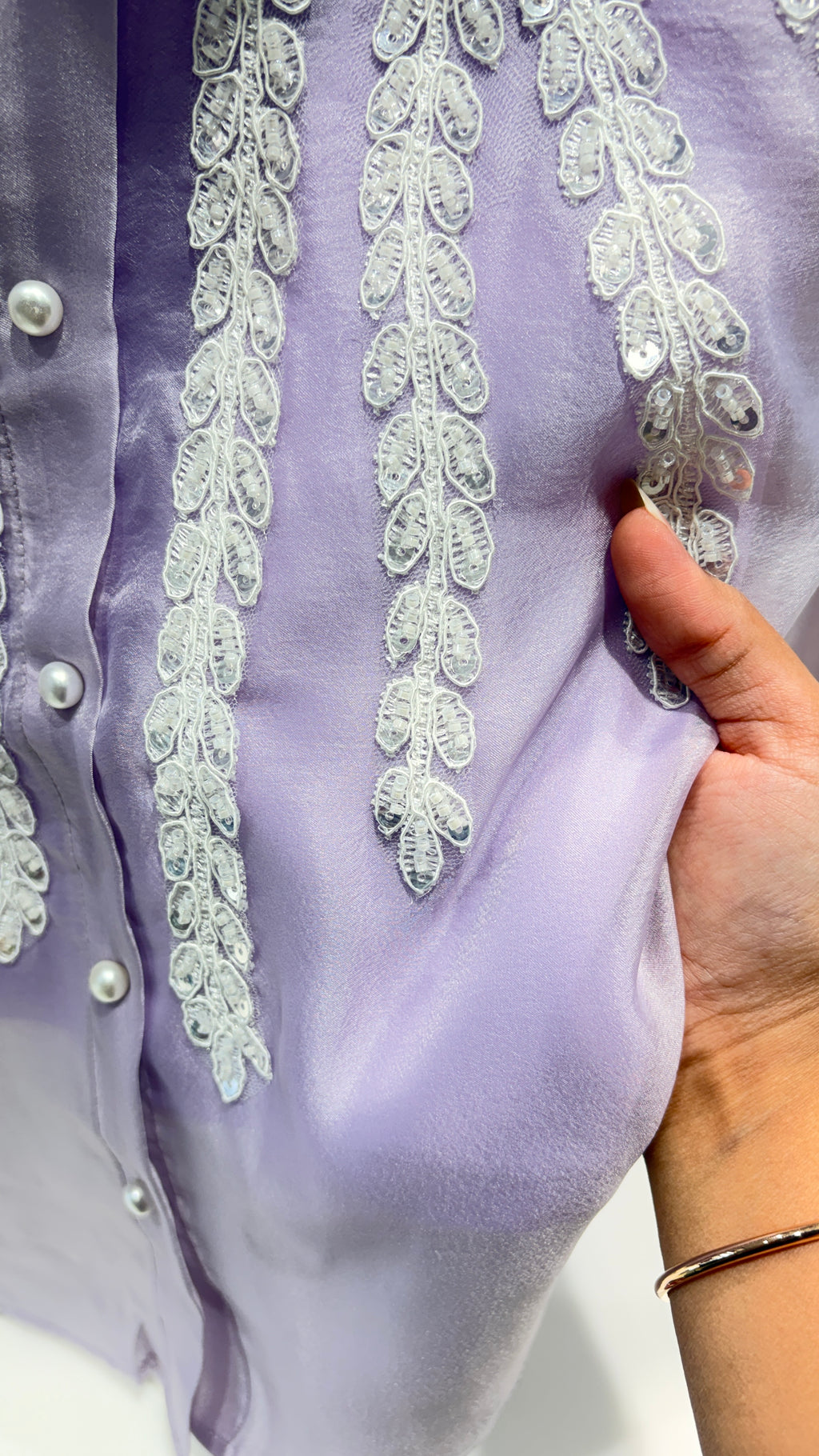 Embellished partywear shirt