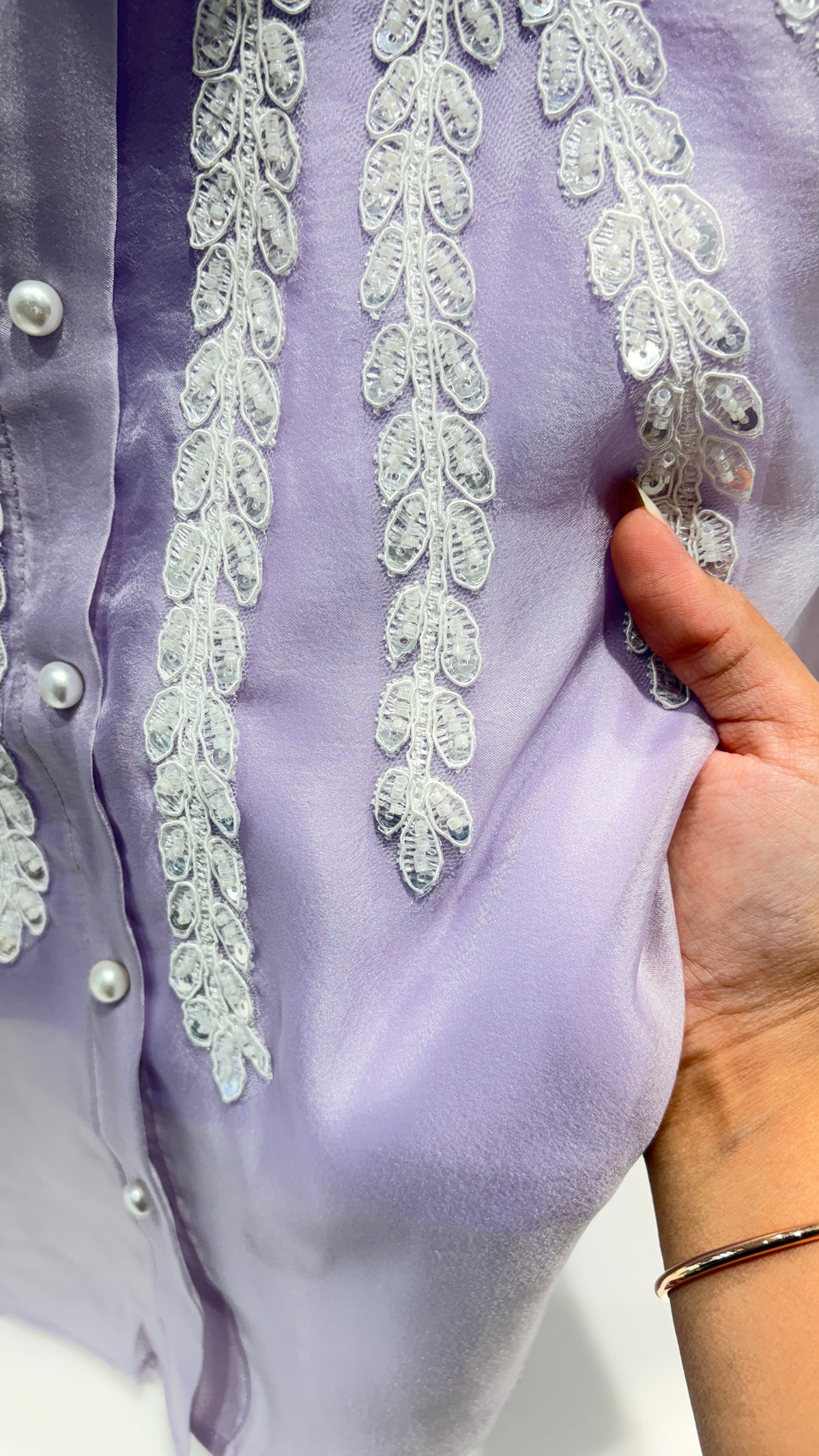 Embellished partywear shirt