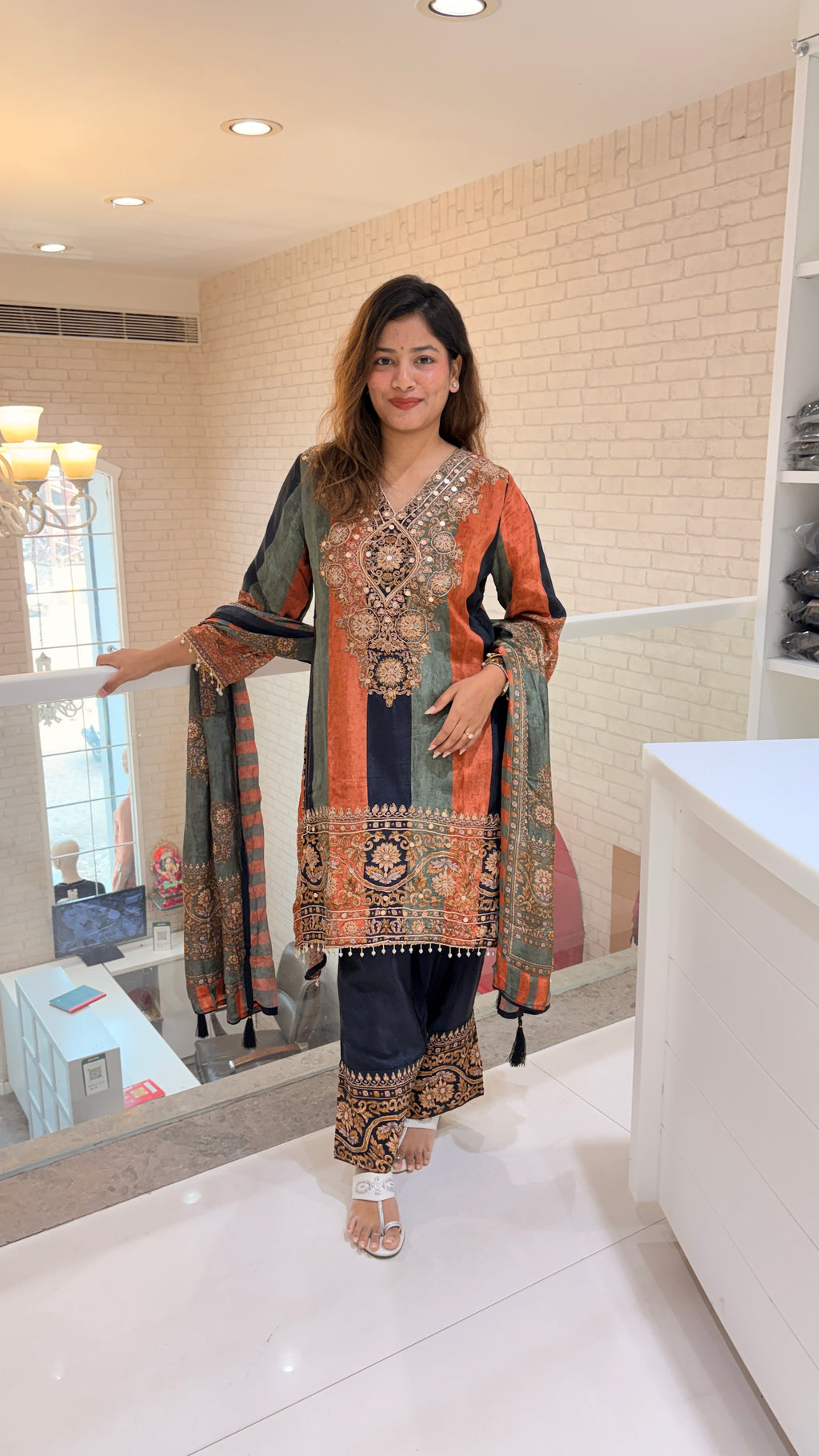 Royal blue farshi set