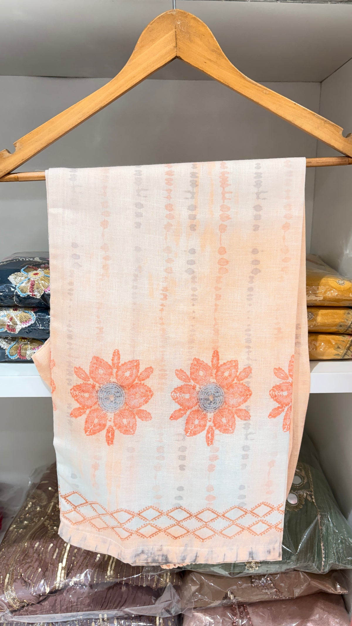 Khadi cotton orange co ord set