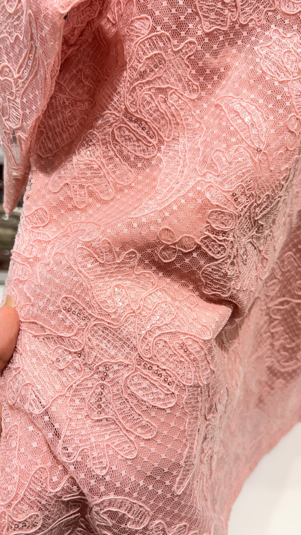 Pink net top