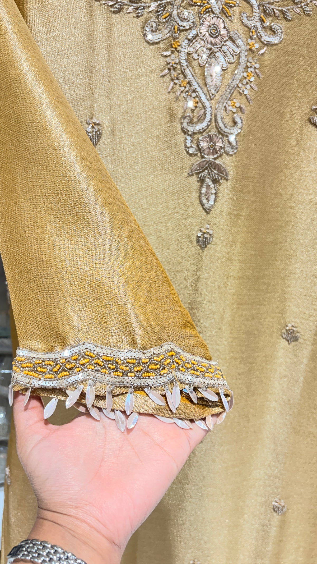 Golden sharara suit