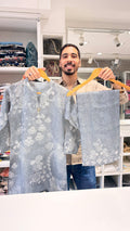 Khadi cotton grey co ord set