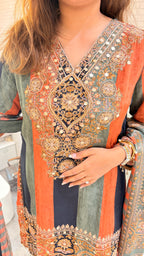Royal blue farshi set