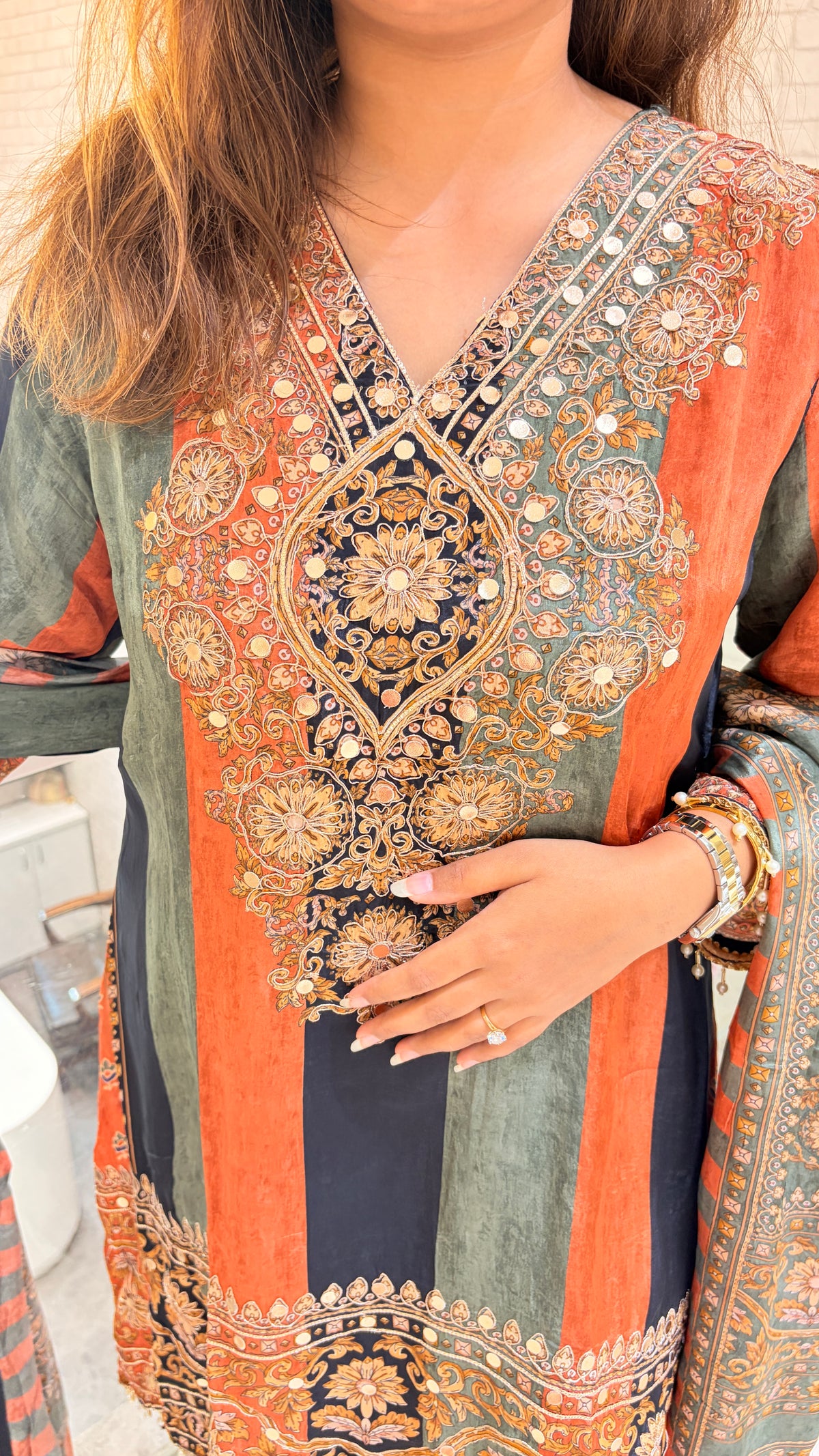 Royal blue farshi set