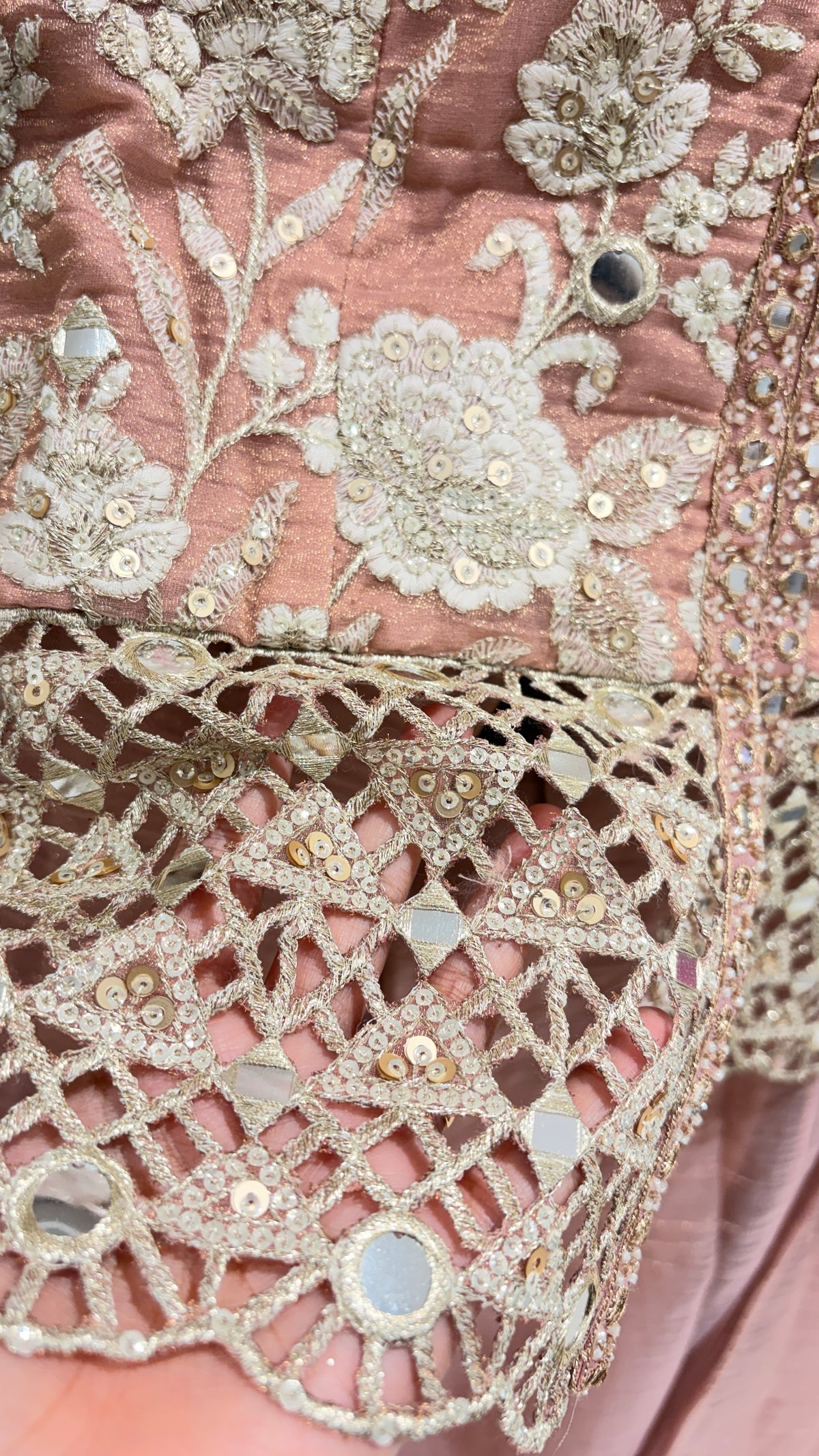 Mirror & Cutwork Embroidered Sharara Set