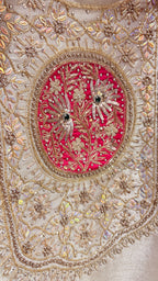 Tissue Unstitched Suit with Sequin & Stone Embroidery